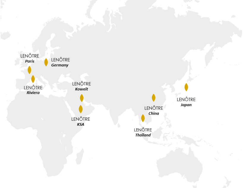 Les franchises Lenôtre à travers le monde